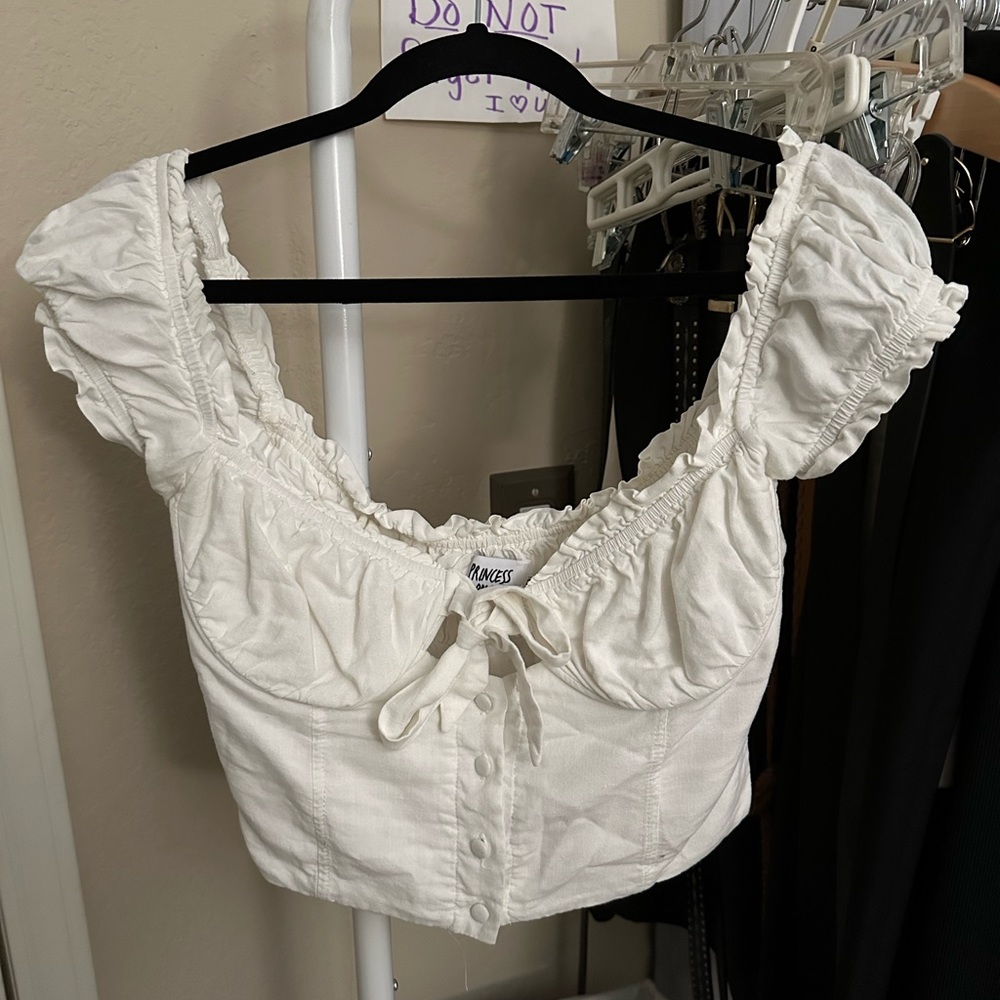 princess polly white crop top